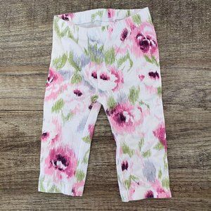 Floral Print Leggings Size 3-6 Months 12-17 lbs